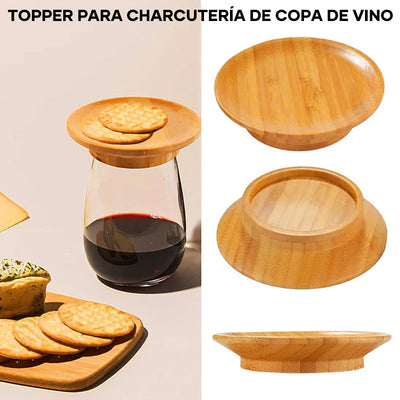 Adorno de charcutería para copa de vino