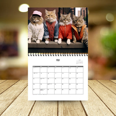 Calendario/regalo para gatos con estilo 2025 para amantes de los gatos