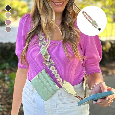 Organizador para celular con bolsillo con cremallera