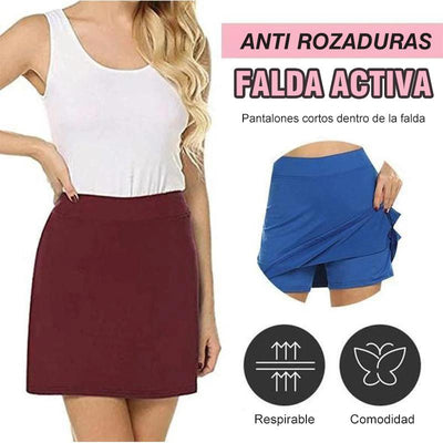 Falda activa anti-rozaduras